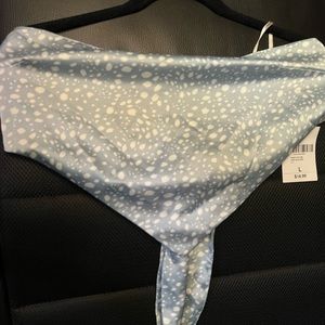 Light blue satin top